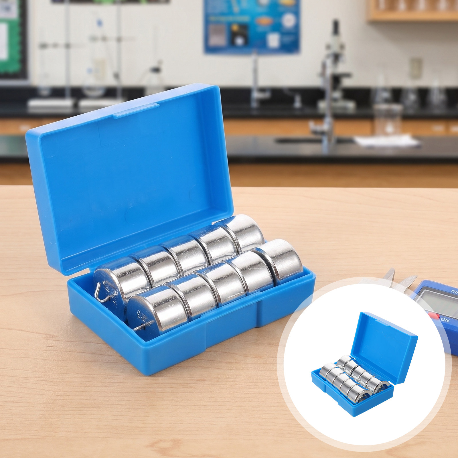 Lab Equipment - 10 قطع من أوزان الخطاف المعدنية