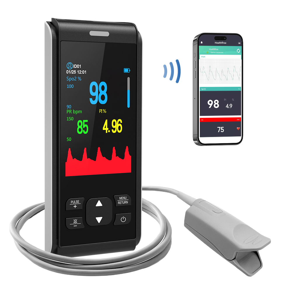 Pulse Oximeter Fingertip Rechargeable - مقياس التأكسج النبضي المحمول من HealthTree