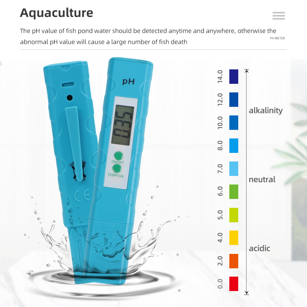 Ph Meter Digital Water Tester - جهاز قياس درجة الحموضة للأحواض المائية،