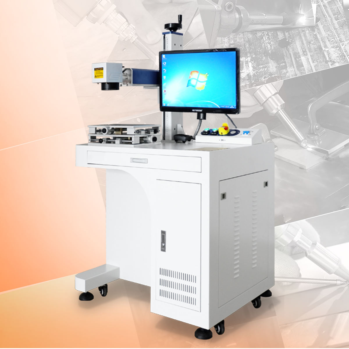 30 واط 50 واط 100 واط ثلاثية ا - مراجعة Fiber Laser Marking Machine 30W وسعره