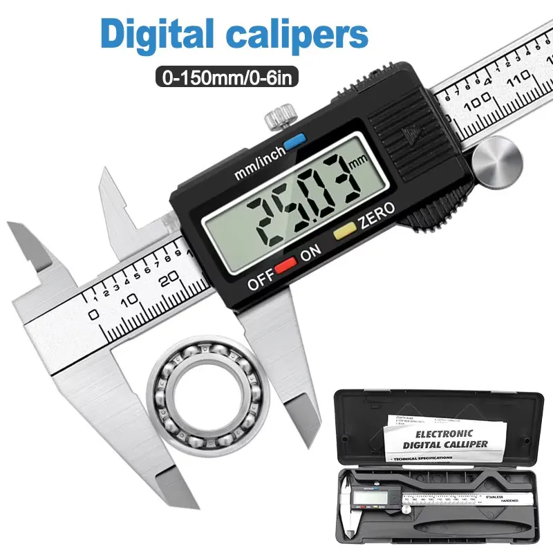 فرجار رقمي عالي الدقة - مقياس  - مراجعة Digital Caliper 150Mm Stainless Steel وسعره