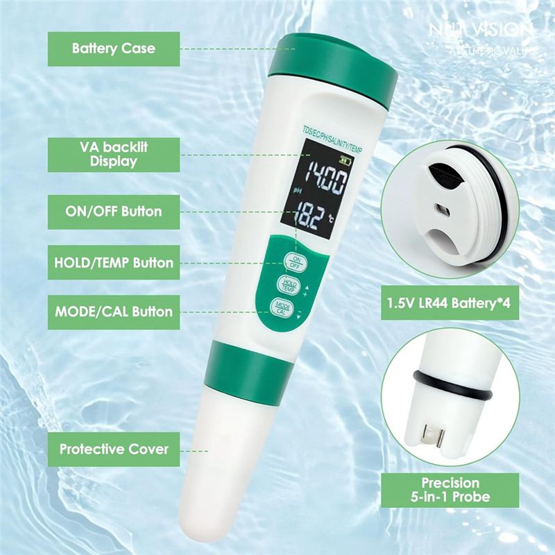 جهاز قياس الرقم الهيدروجيني ال - مراجعة Ph Meter Digital Water Tester وسعره