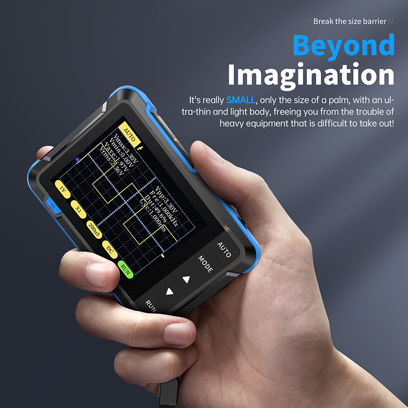 جهاز رسم الذبذبات الرقمي الصغي - مراجعة Fnirsi Digital Oscilloscope Handheld وسعره