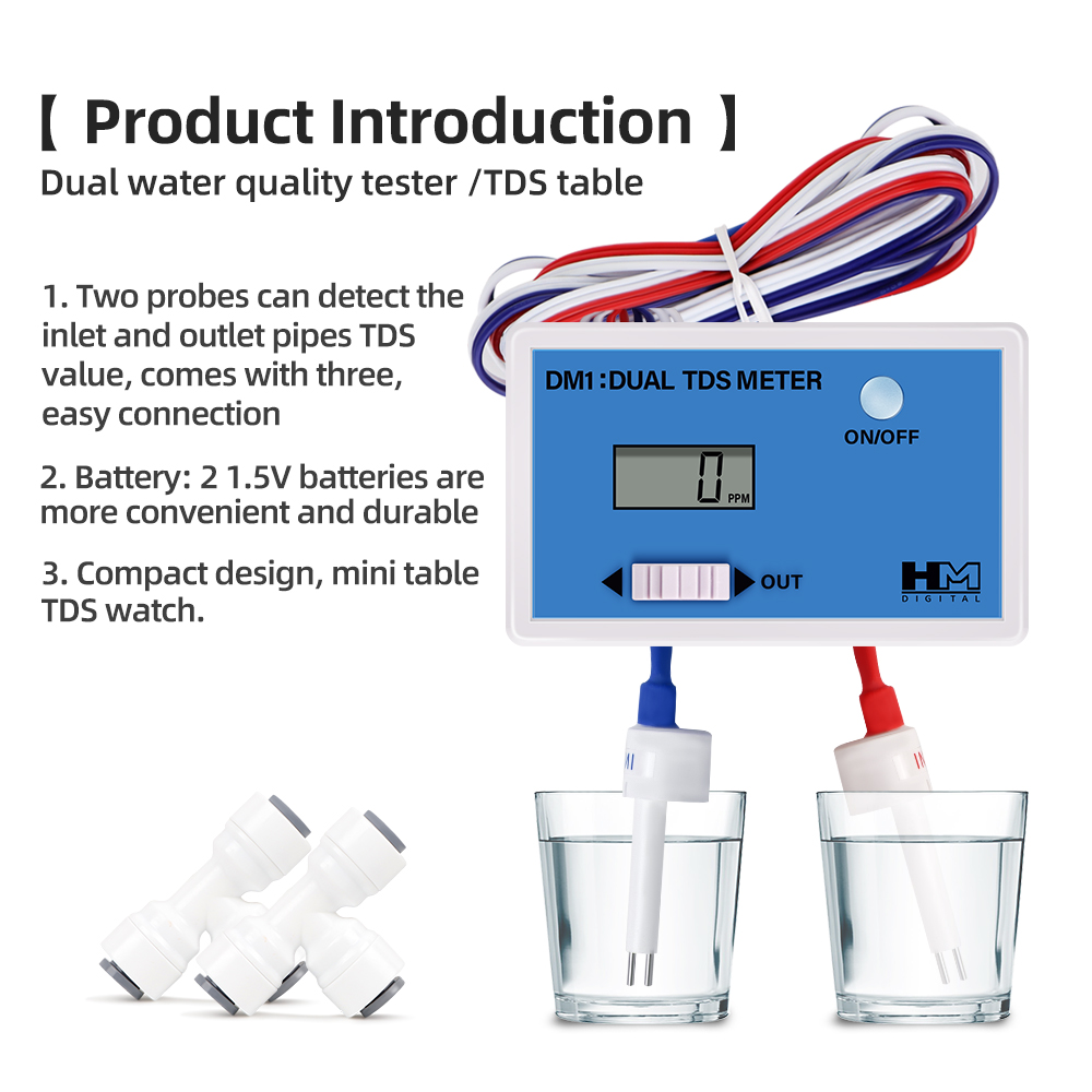 DM1 المزدوج TDS جهاز اختبار جو - مراجعة Ph Meter Digital Water Tester وسعره