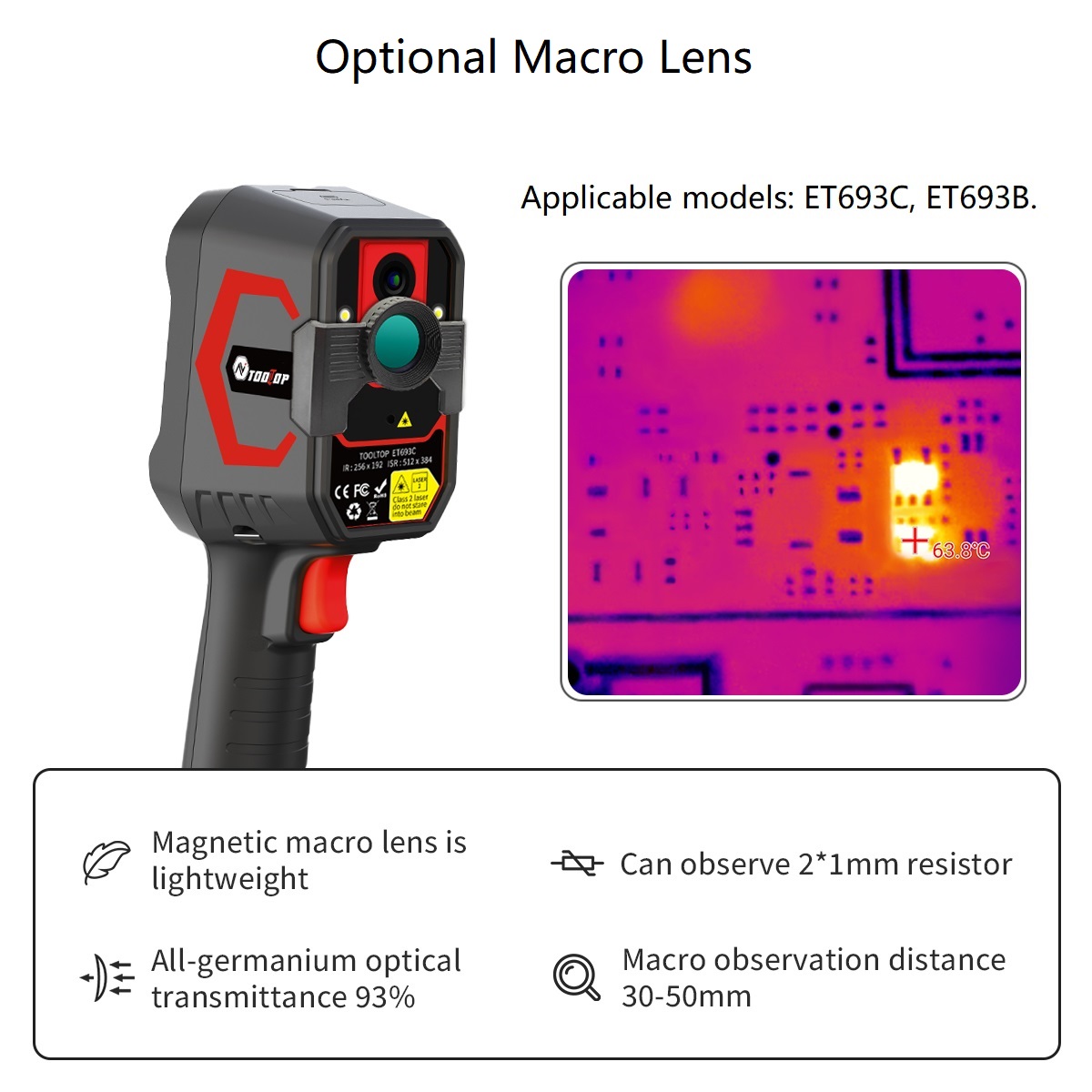 كاميرا حرارية TOOLTOP ET693C ف - مراجعة Thermal Imaging Camera Pcb Repair وسعره