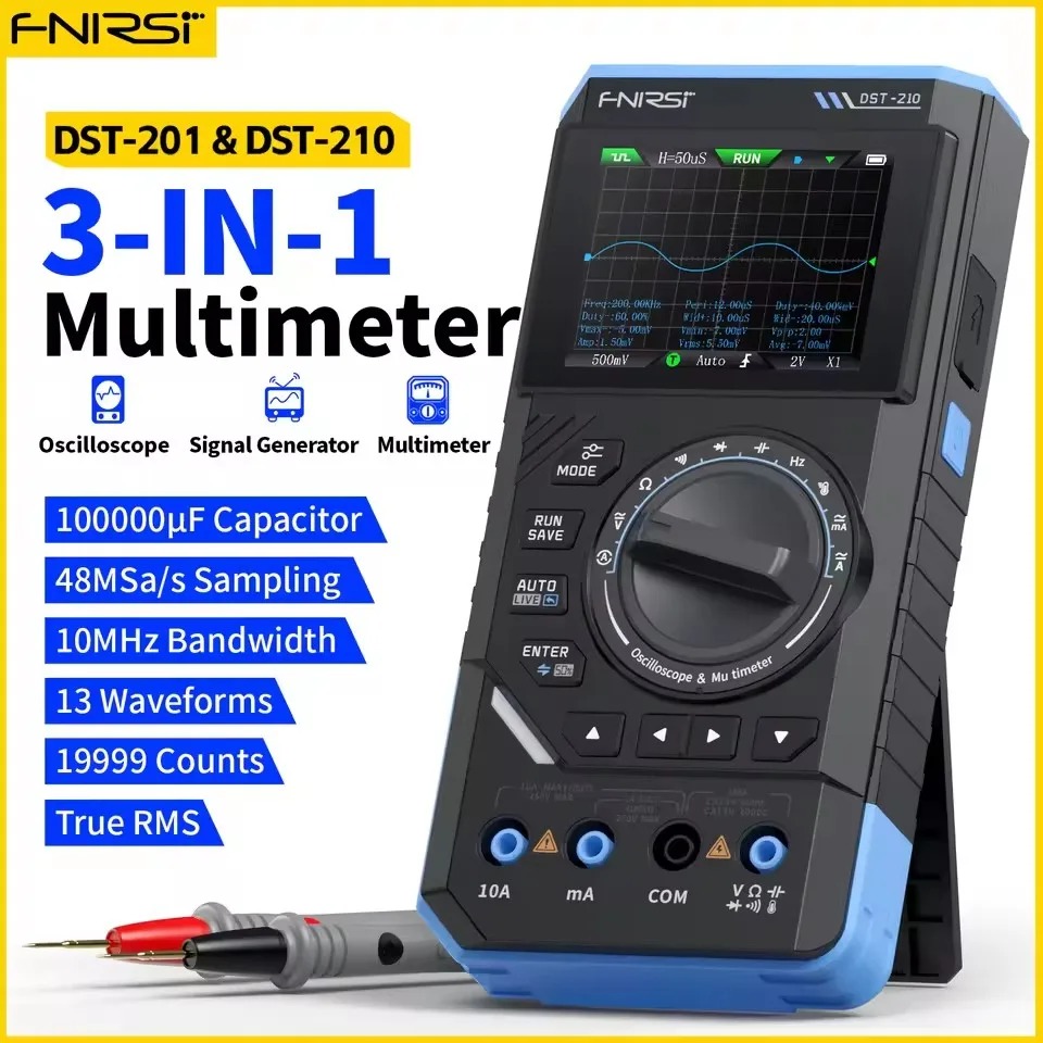 جهاز قياس رقمي متعدد الوظائف D - مراجعة Fnirsi Digital Oscilloscope Handheld وسعره