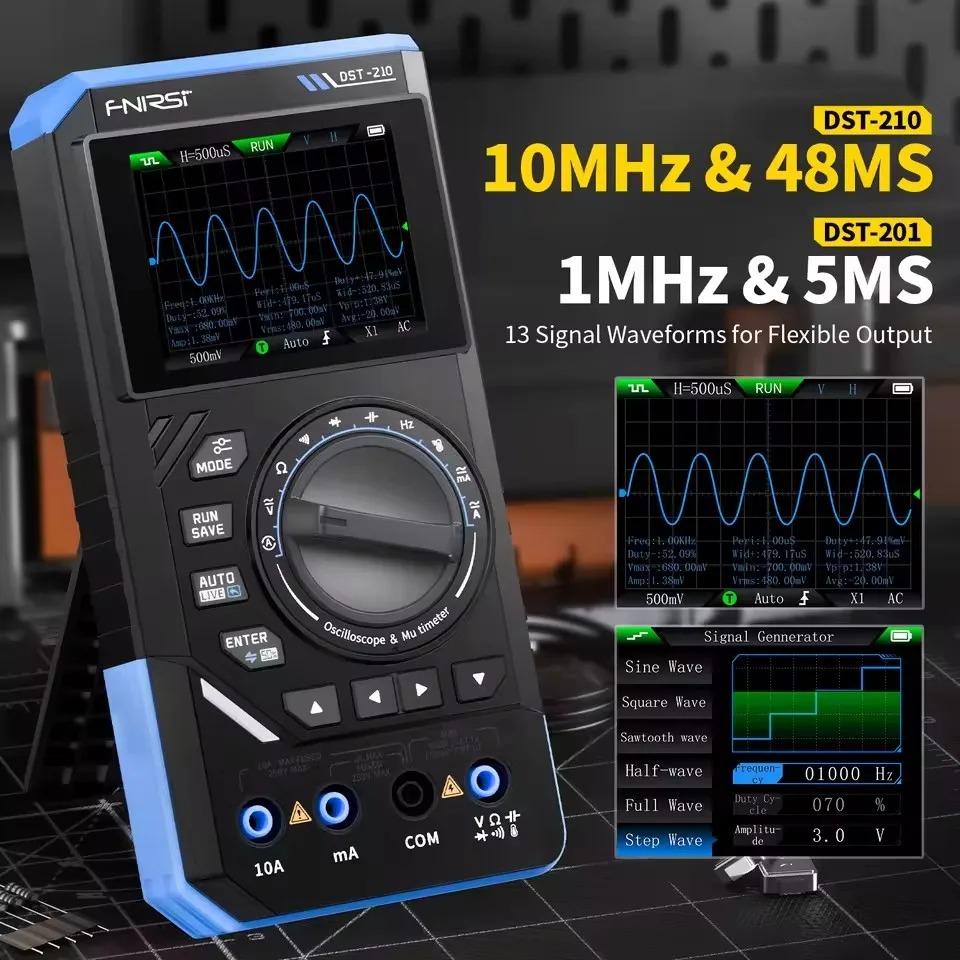 جهاز قياس رقمي متعدد الوظائف D - مراجعة Fnirsi Digital Oscilloscope Handheld وسعره